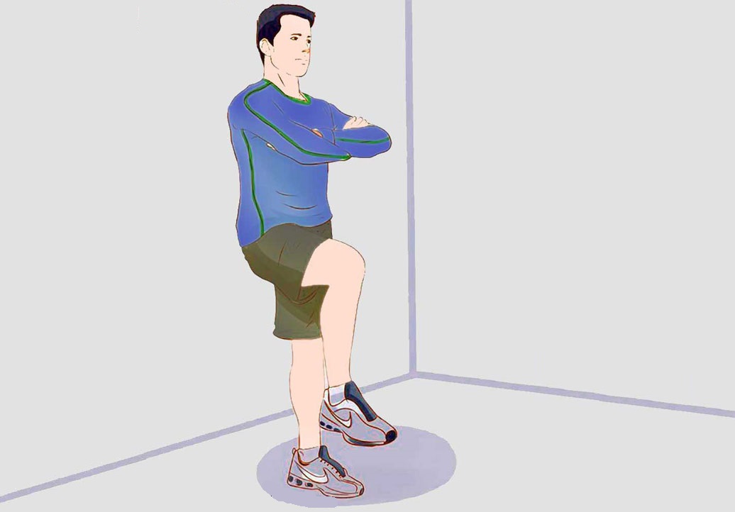 حرکت آخر نمونه‌ای از تمرینات یک طرفه است، که در آن پای آسیب‌دیده طوری آموزش می‌بیند که بتواند به اندازه پای سالم وزن بدن را تحمل کند؛ این امر بسیار مهم است، چرا که بدن پس از آسیب‌دیدگی، به طور طبیعی، وزن خود را روی پای سالم قرار می‌دهد.